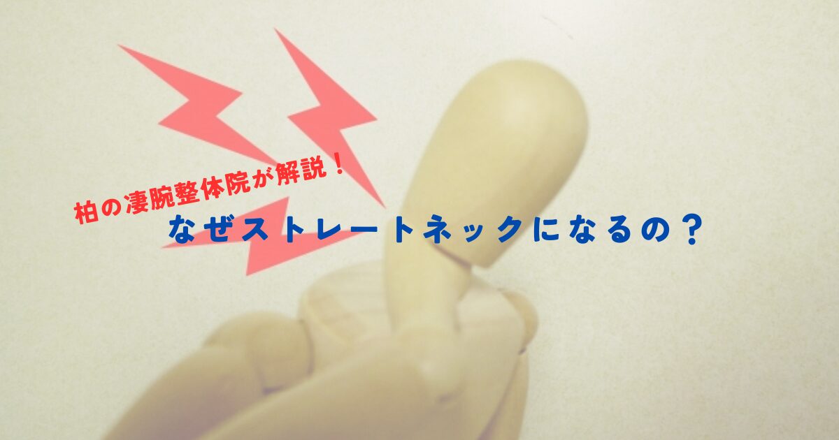 【柏の凄腕整体院が解説】なぜストレートネックになるの？